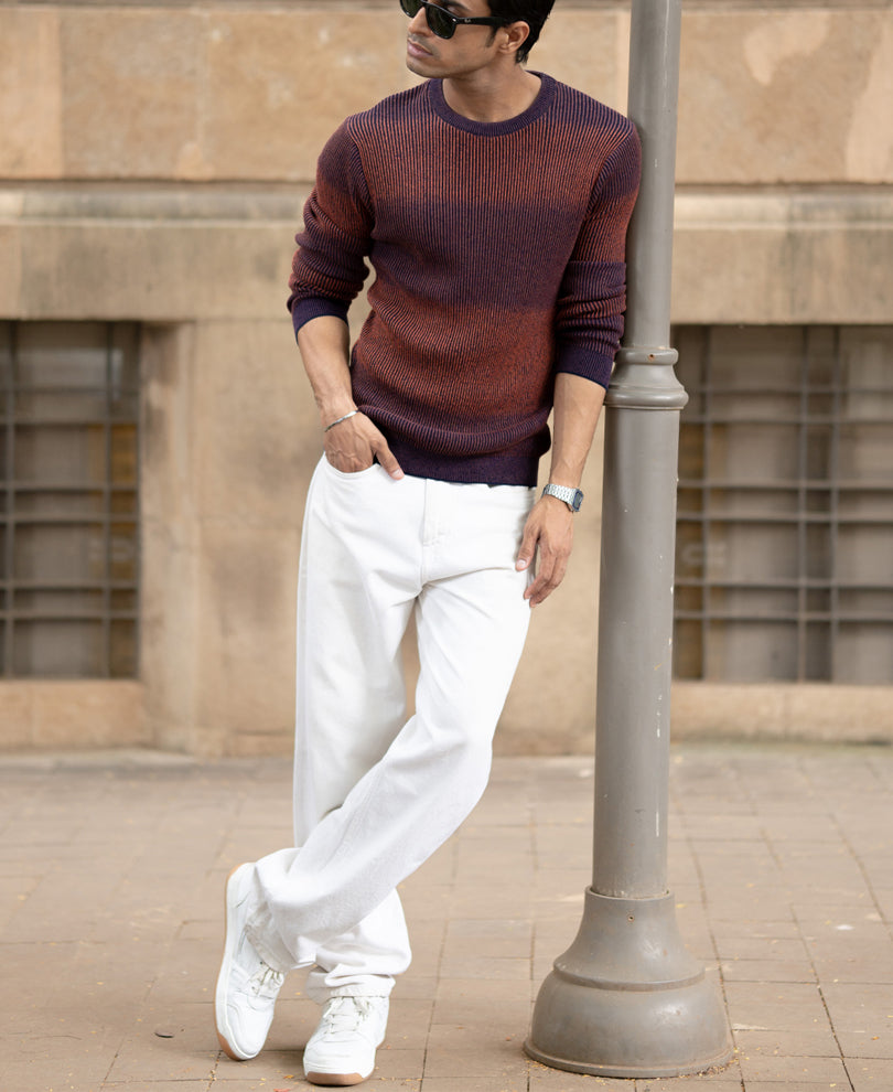 Multicolour Knitted T-Shirt 100% Cotton
