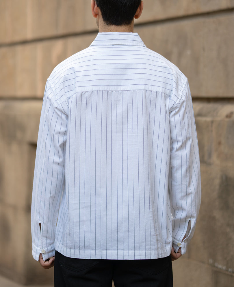 White Stripe Lightweight Kurta Shirt 100% Cotton