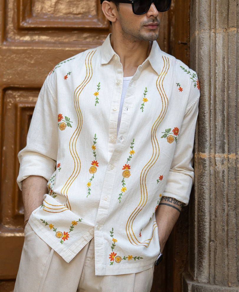 Natural Print Shirt 100% Cotton