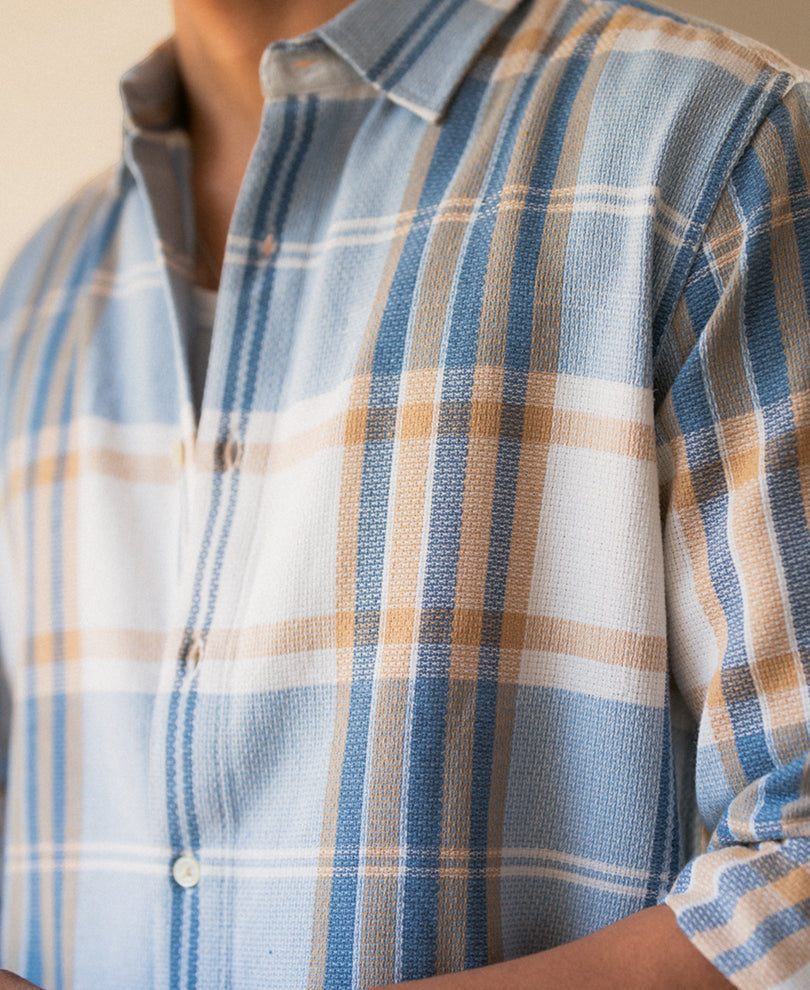 Multi Color Structured Checks Shirt