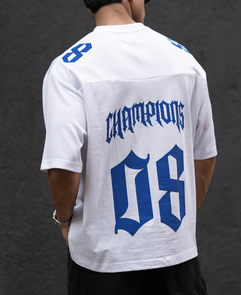 White Printed Jersey T-Shirt