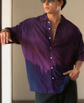 Purple Abstract Print Shirt