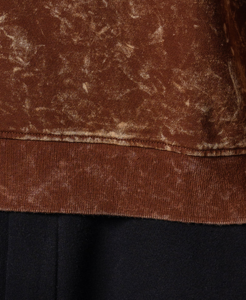 Brown Washed Graphic Oversized T-Shirt 100% Cotton