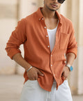 Russet Brown Cord Shirt